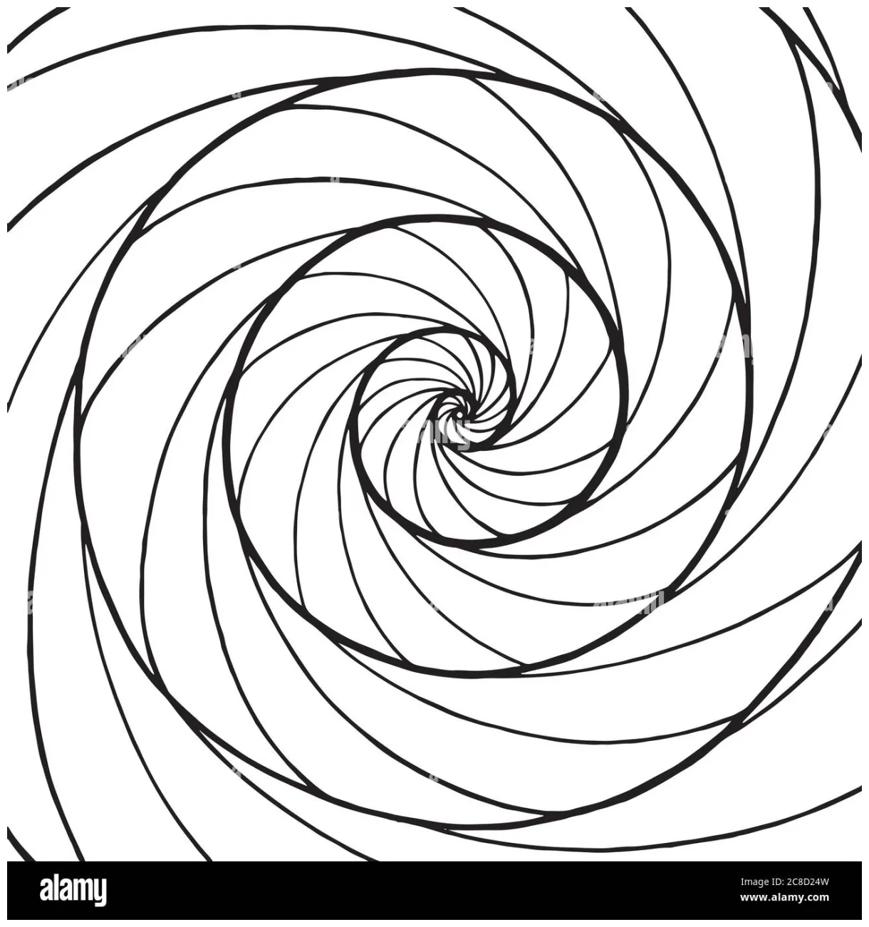 Geometric and spiral design coloring pages