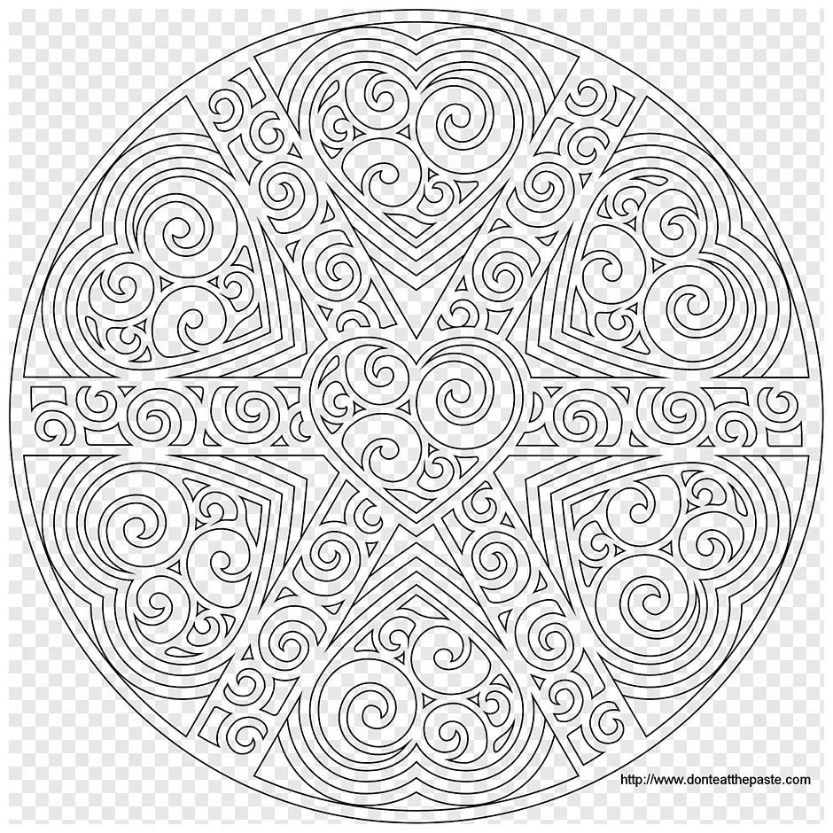 Geometric and spiral design coloring pages