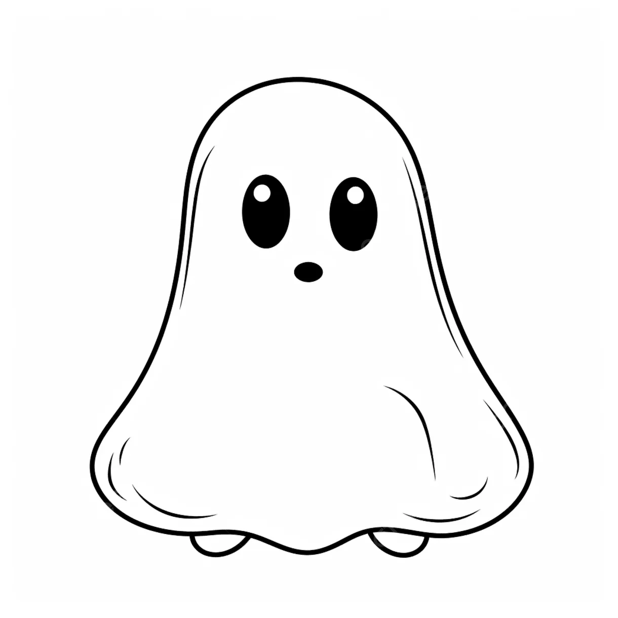 Friendly ghost coloring page coloring pages