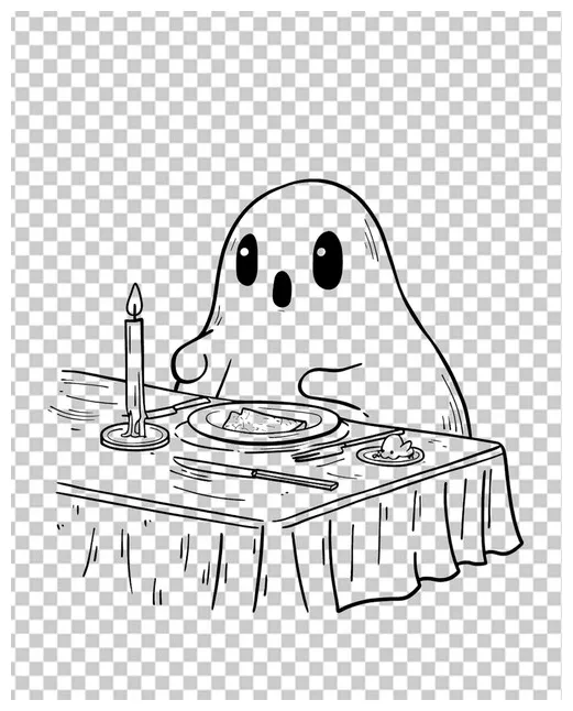 Ghost floating coloring psd, high quality free psd templates for