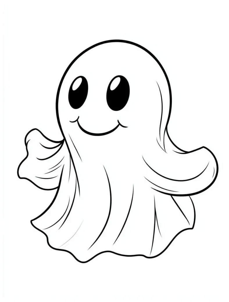 Best ghost coloring pages for halloween to print and enjoy