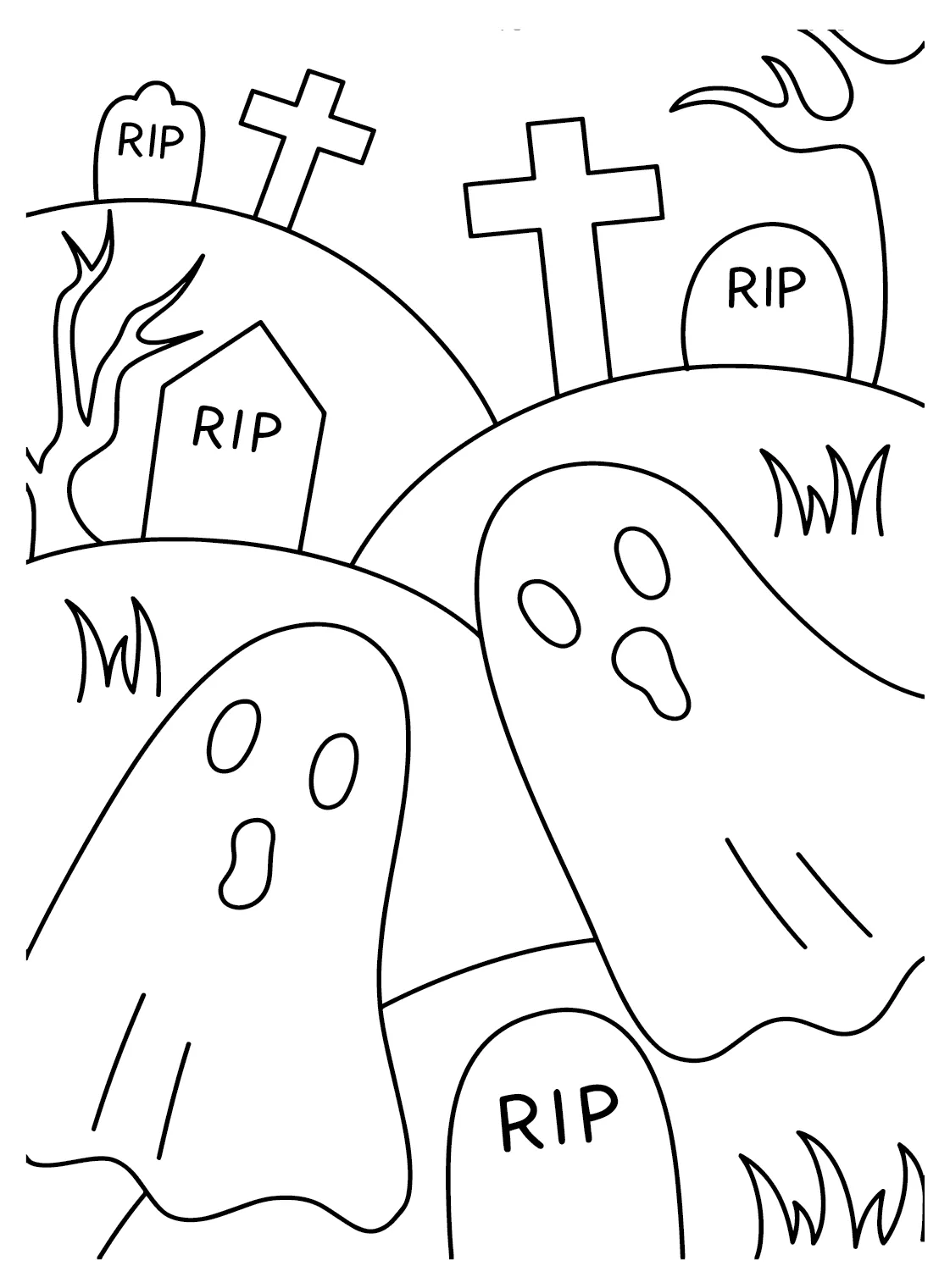 Cartoon ghost free printable coloring pages