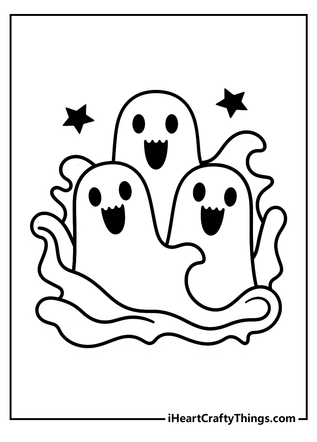 Friendly ghost coloring page coloring pages