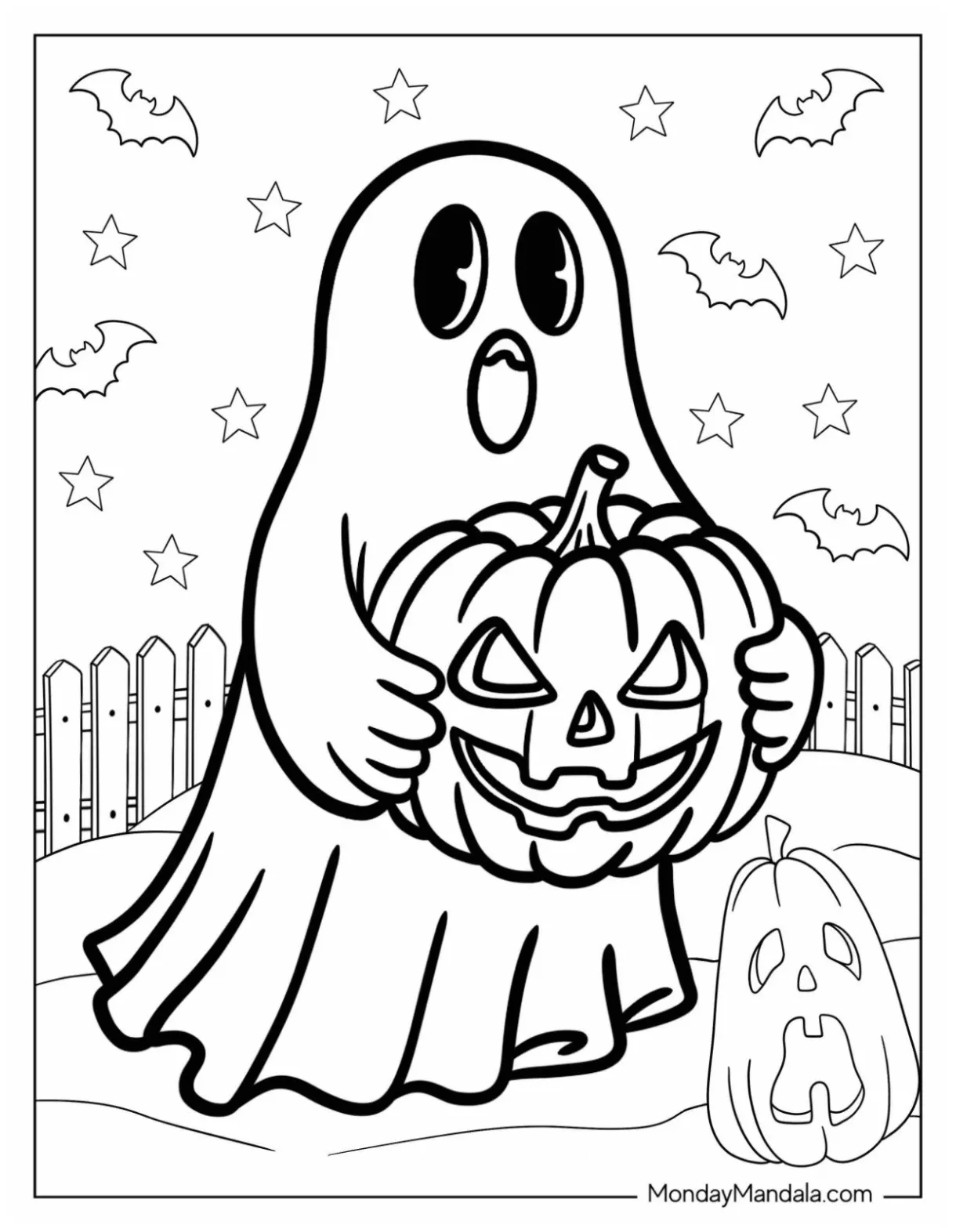 30 ghost coloring pages free pdf printables