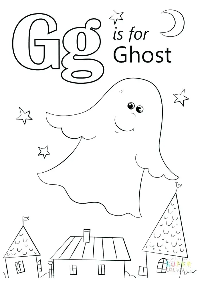 Ghost coloring page feryrace