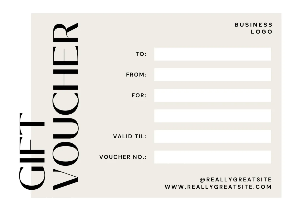 Gift certificate coupon template