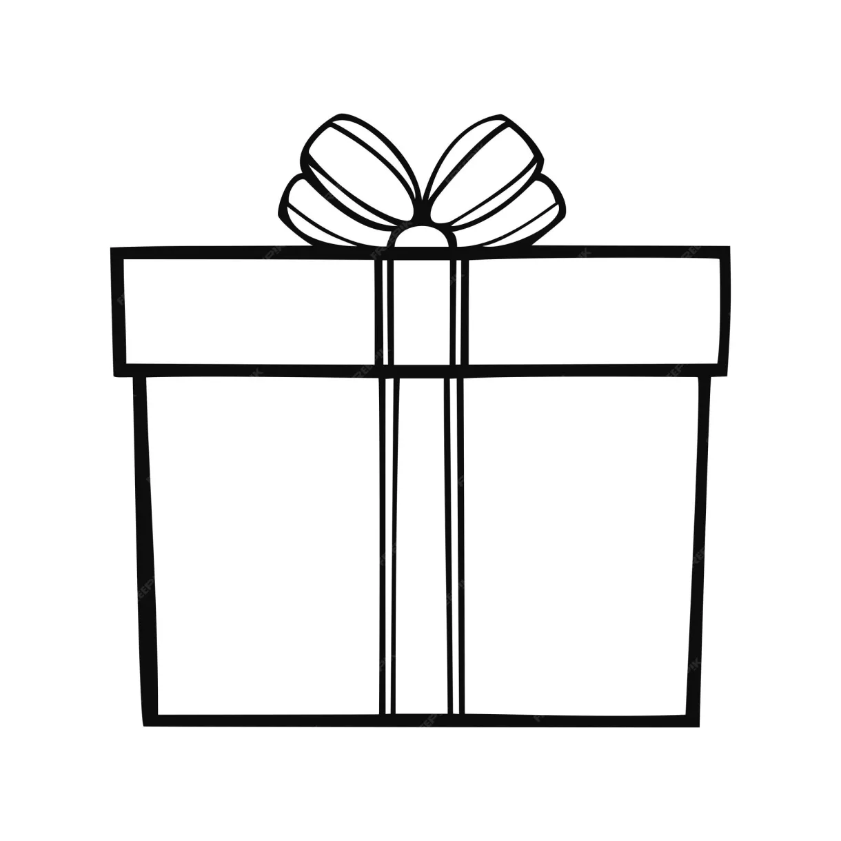 Gift box black and white