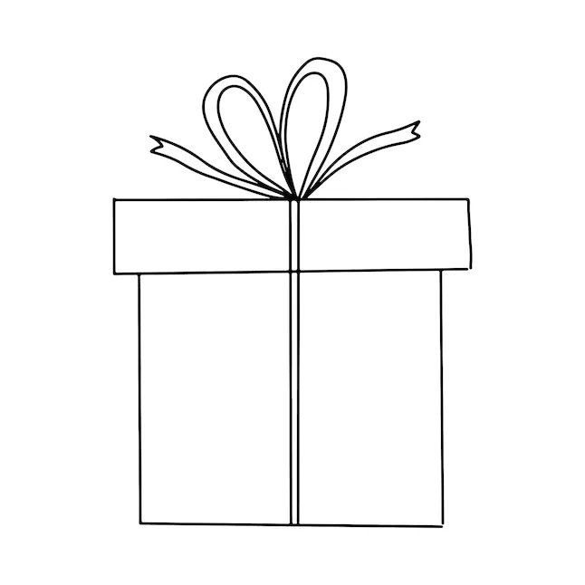 Premium vector present gift box simple vector illustrati in hand