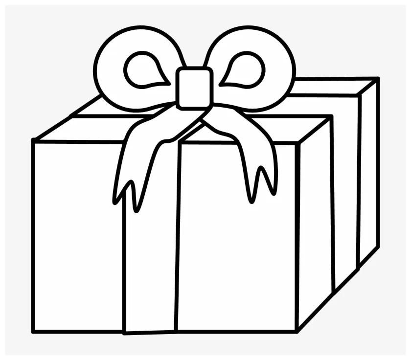 Download white clipart gift box silhouette png citypng free clipart