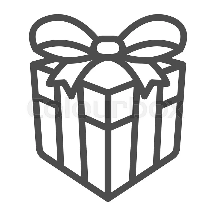 Gift boxes black and white clipart