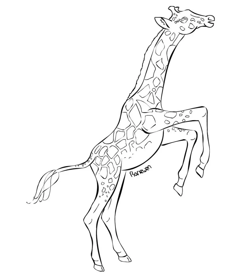 Free Printable Giraffe Coloring Pages For Kids