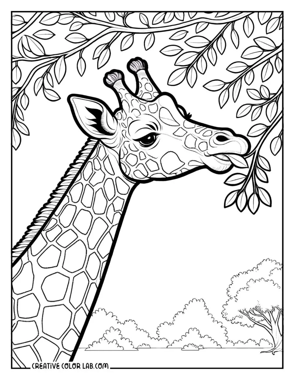 Free giraffe coloring pages printable pdfs