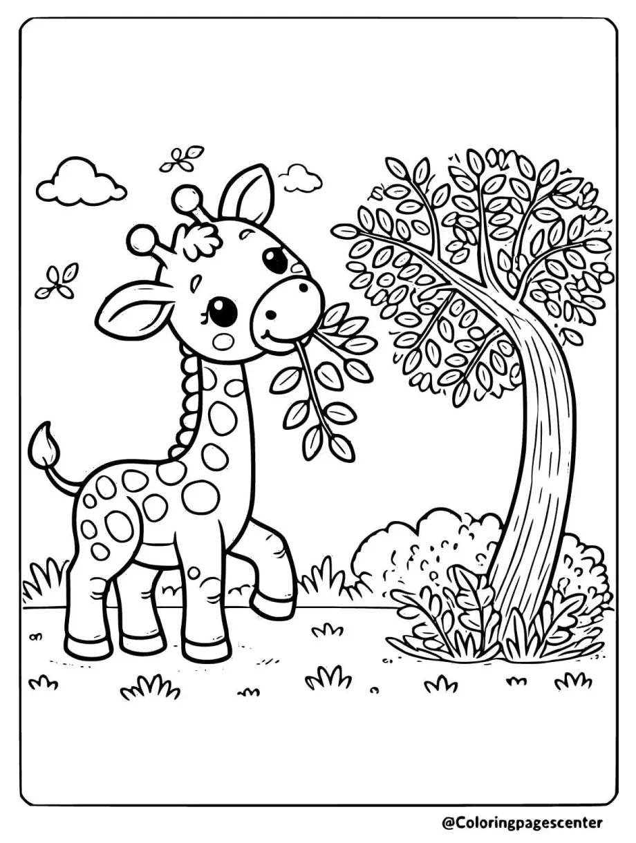 30 free printable giraffe coloring pages