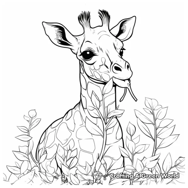 Giraffe coloring pages free & printable!