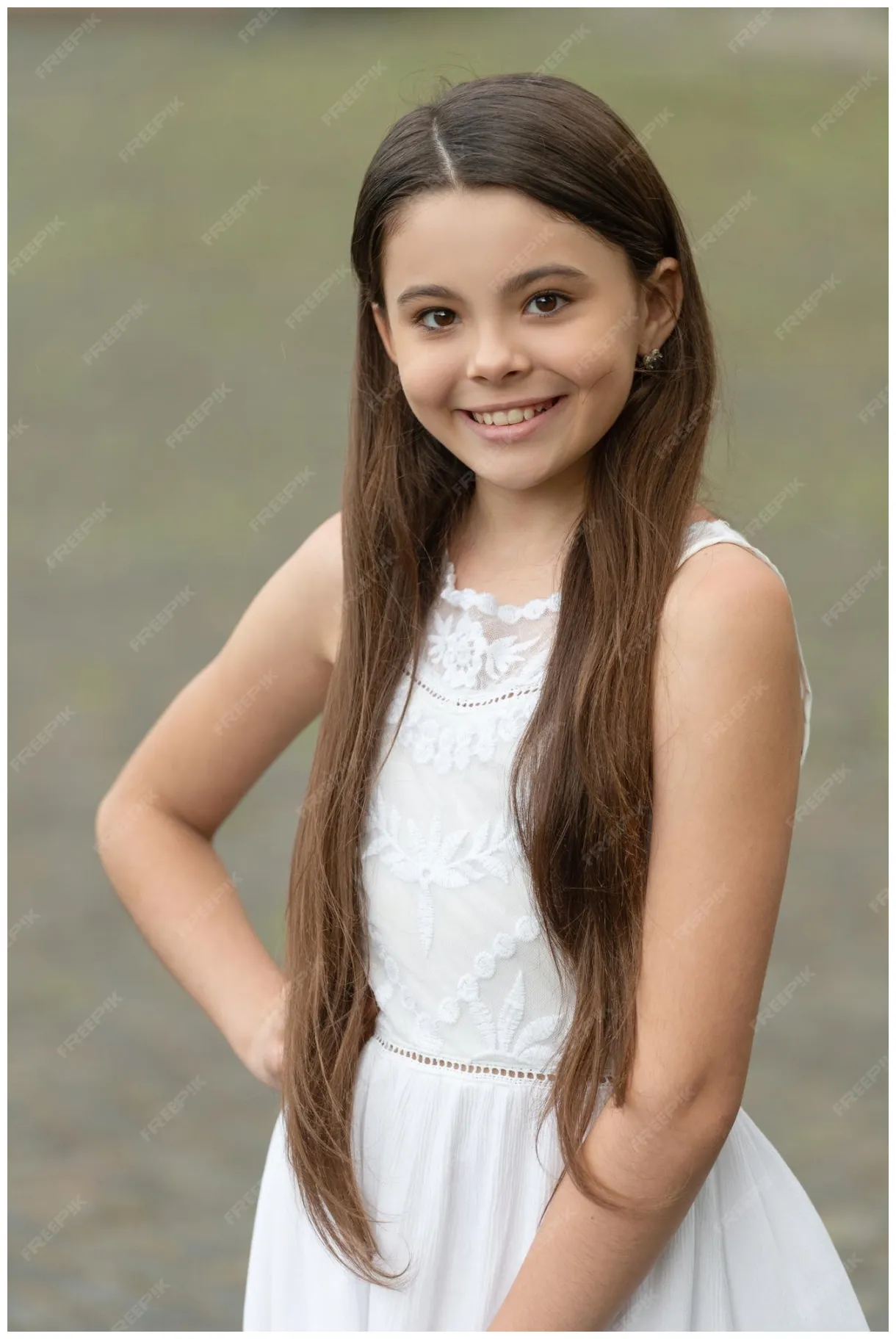 Premium pretty teen girl adorable girl fashion model portrait