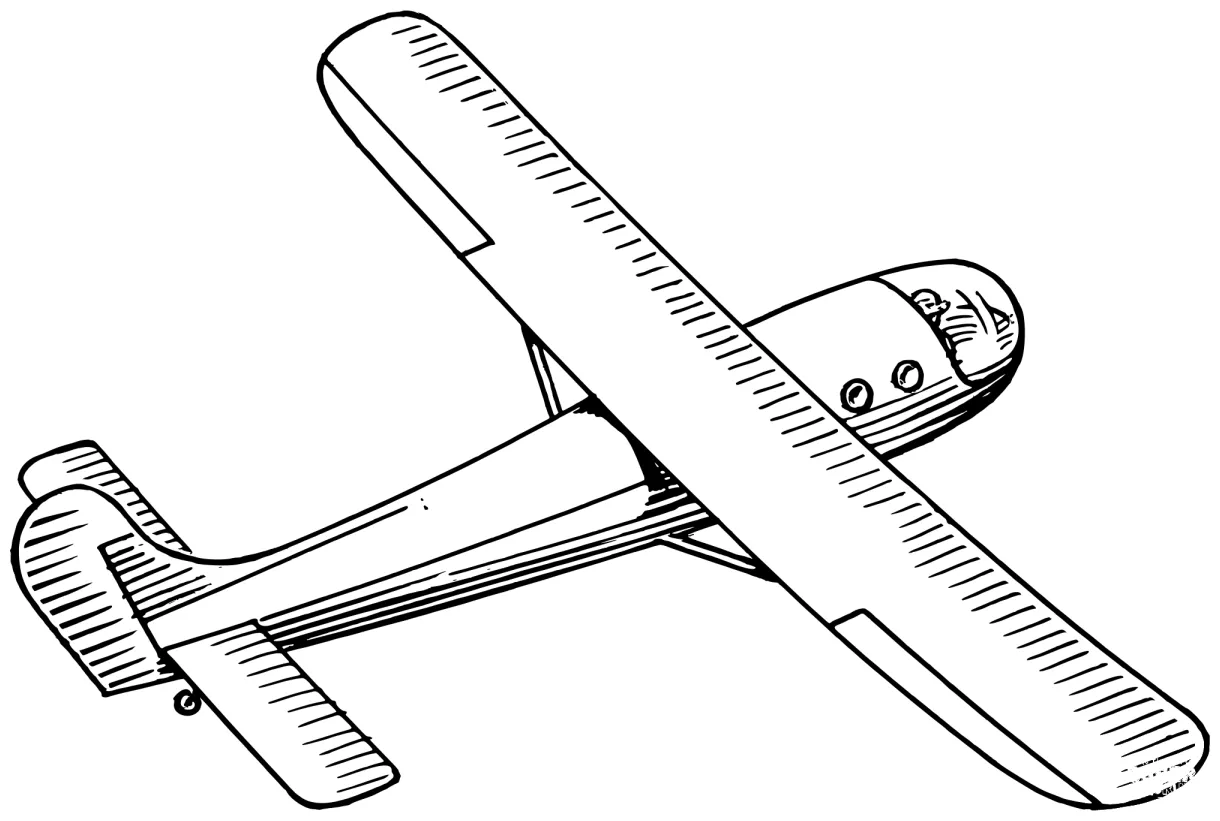 Vintage glider coloring page colouringpages