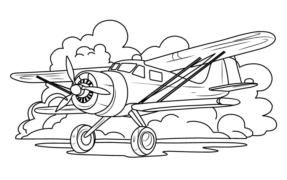 Coloring page maize plane, hang glider coloring book 29255890 vector printable coloring page