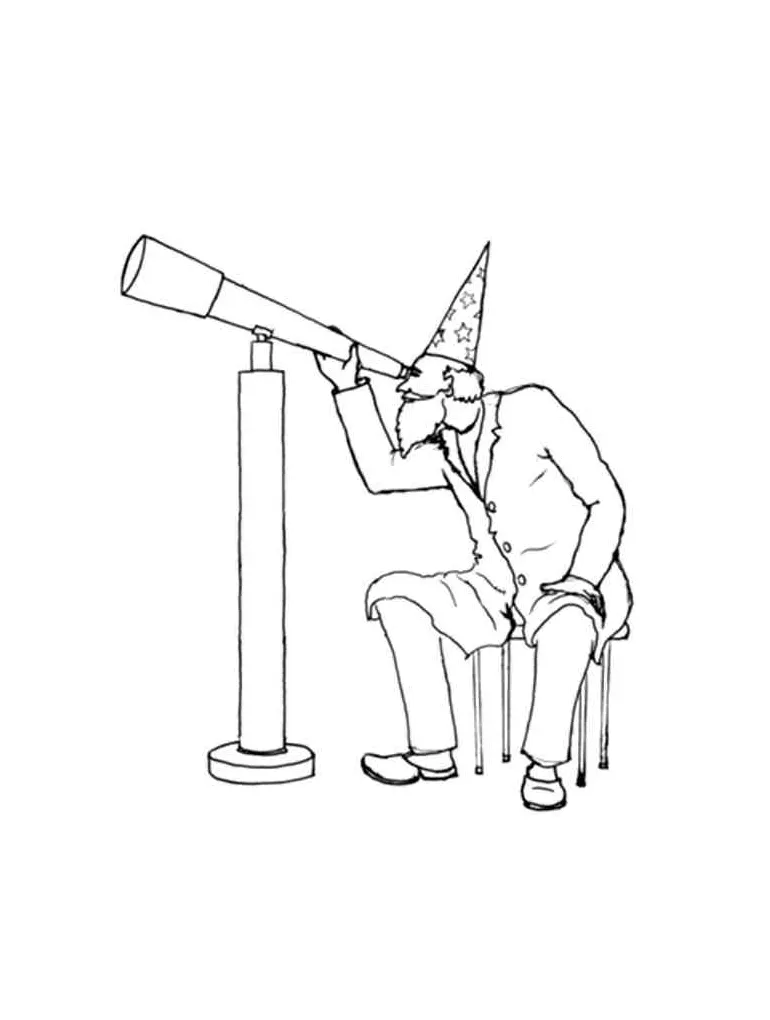Telescope coloring pages