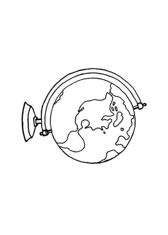 Coloring page globe free printables img 14341