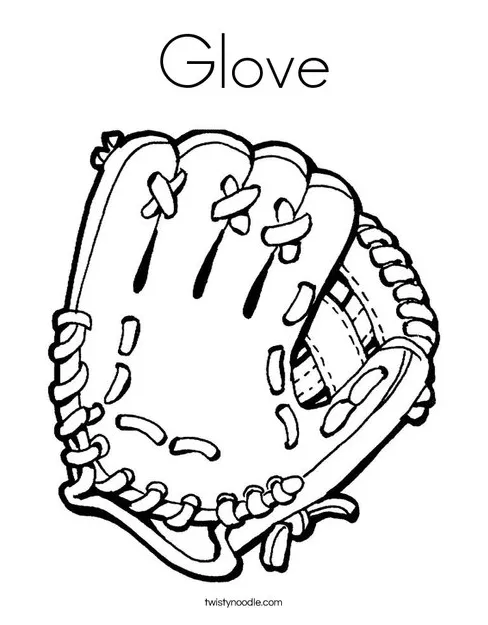 Glove Coloring Page - Twisty Noodle