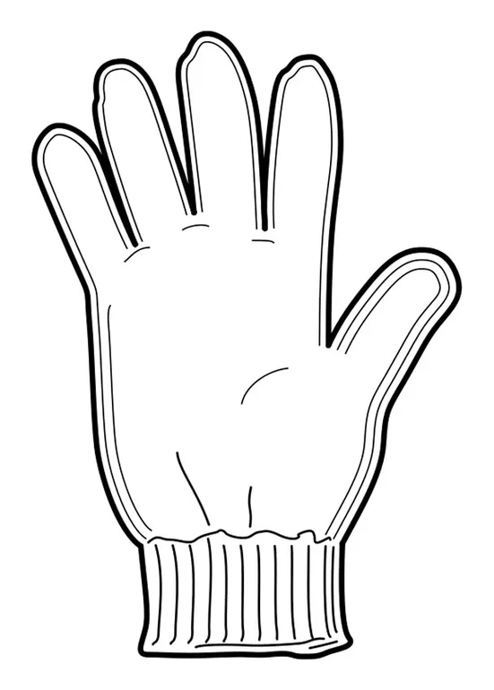 Coloring page glove free printables img 18953
