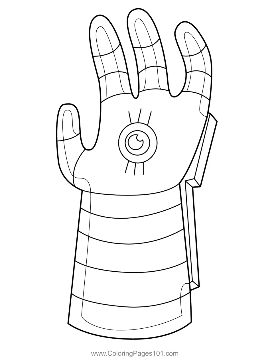 Maximum glove regular show coloring page for kids free regular show