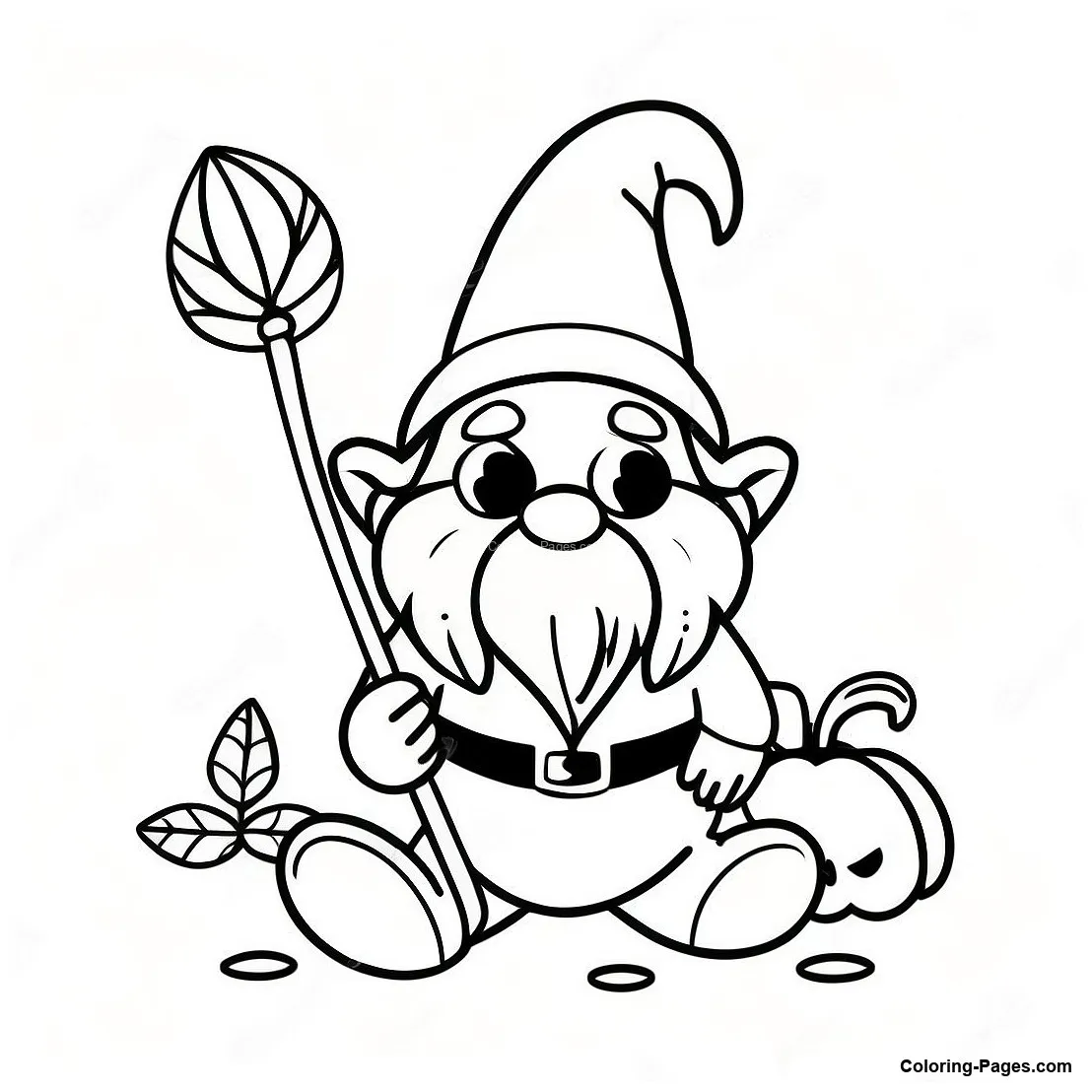 Halloween gnome coloring page coloring-pages