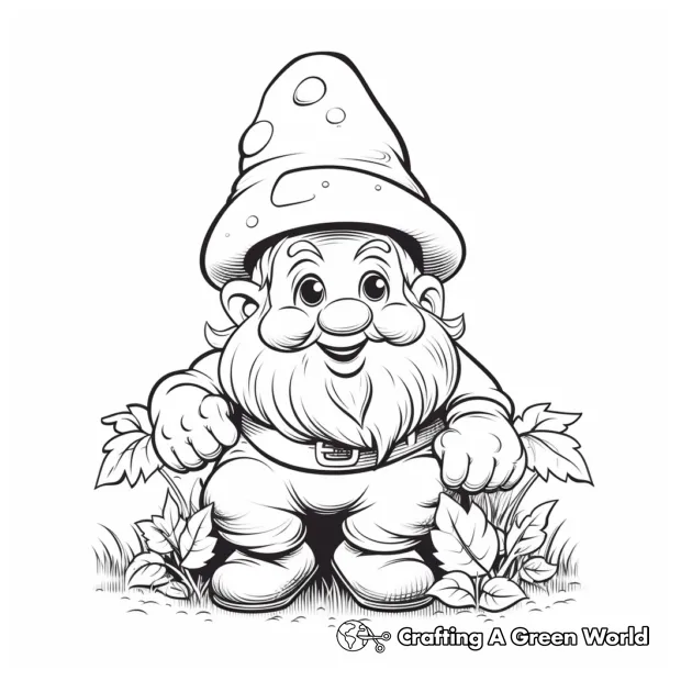 Gnome coloring pages free & printable!