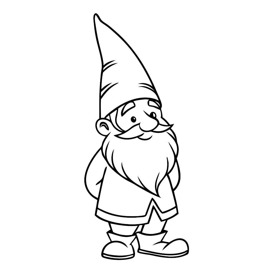 Gnome outline clipart free png, svg, vector