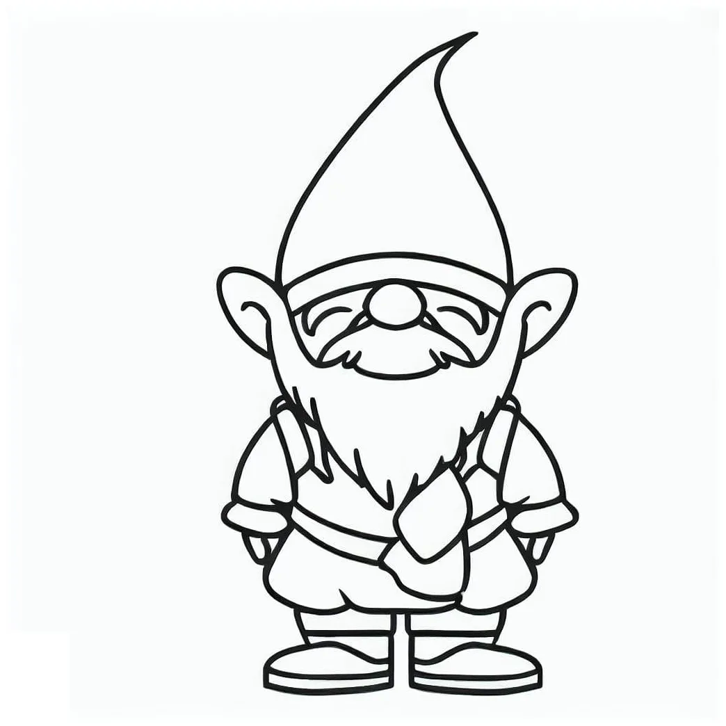 Normal gnome coloring page download, print or color online for free