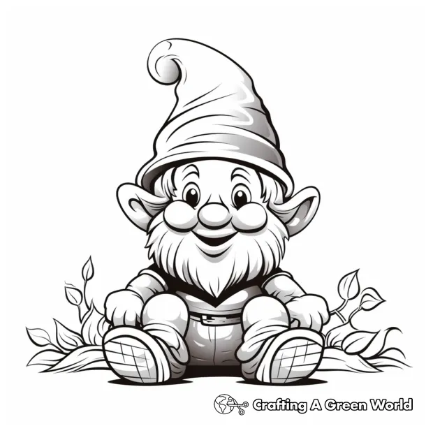 Gnome coloring pages free & printable!