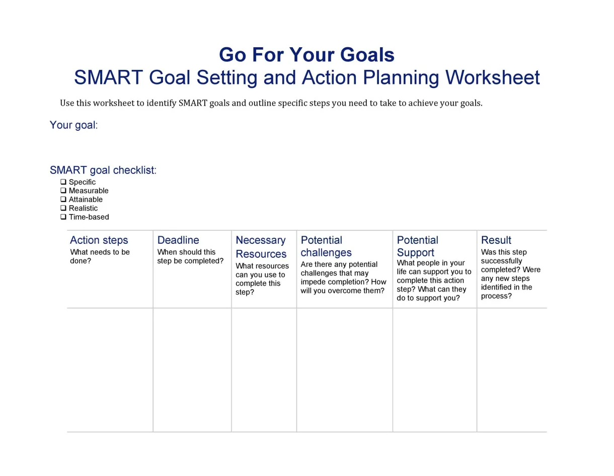 41 s.m.a.r.t s & worksheets ᐅ templatelab