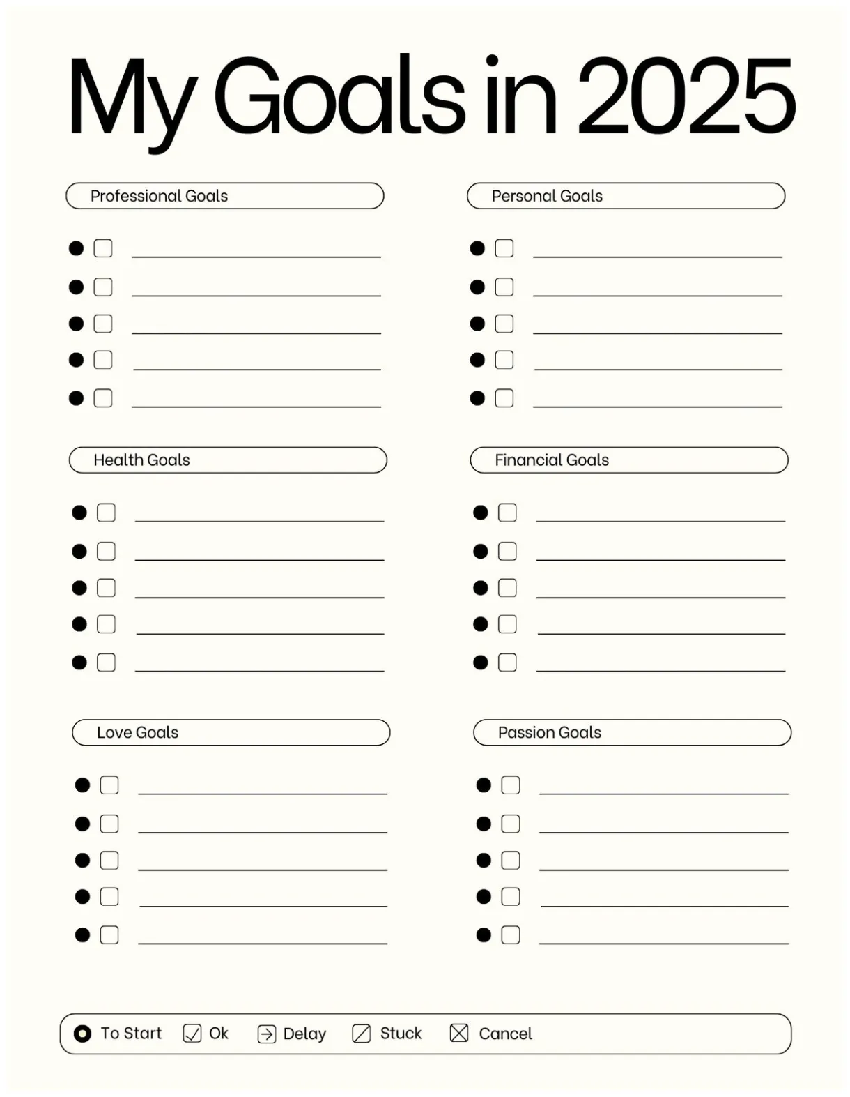 Business Goal Setting Template