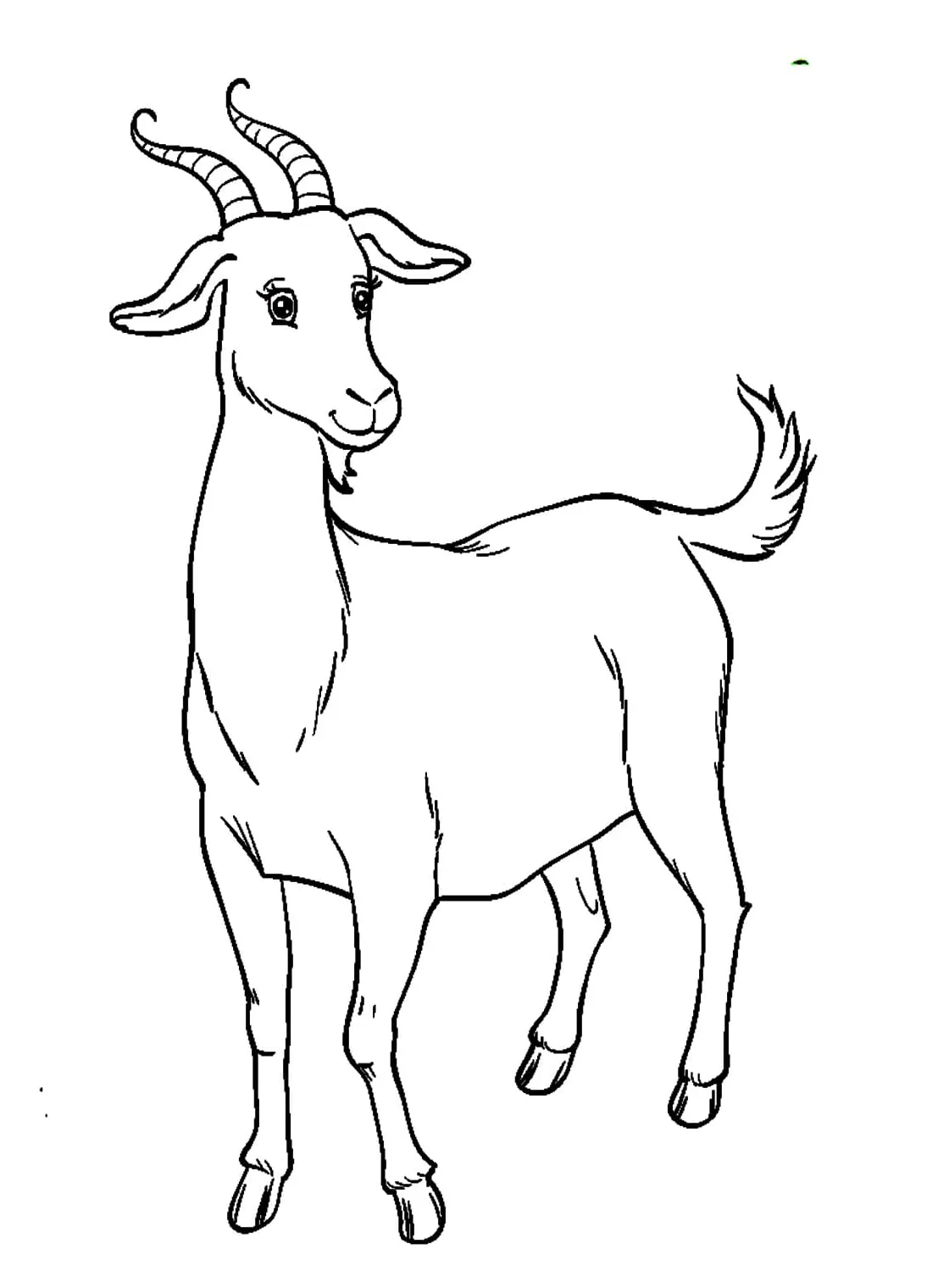 Lovely goat coloring page download, print or color online for free