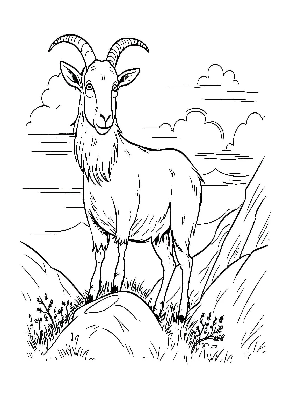 Mountain Goat coloring page - Download, Print or Color Online for Free