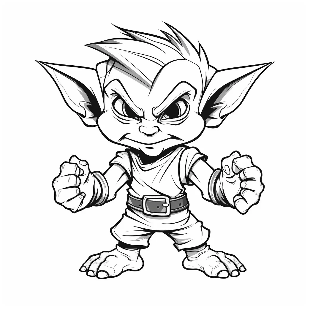 Goblin as a coloring template download free coloring pages and