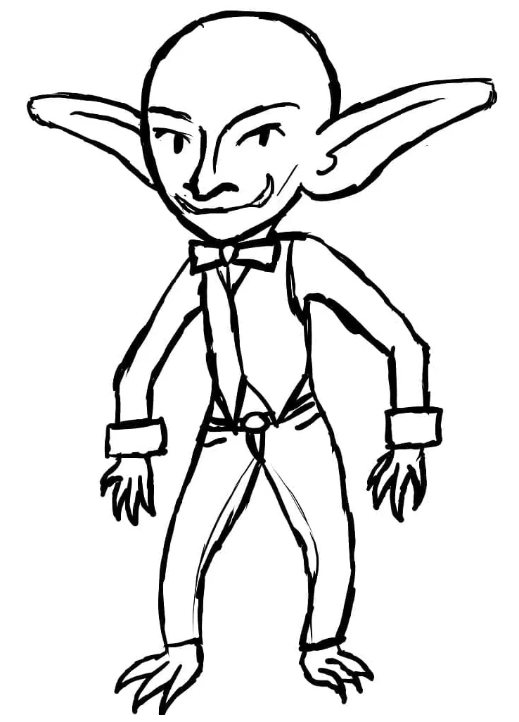 A goblin coloring page download, print or color online for free