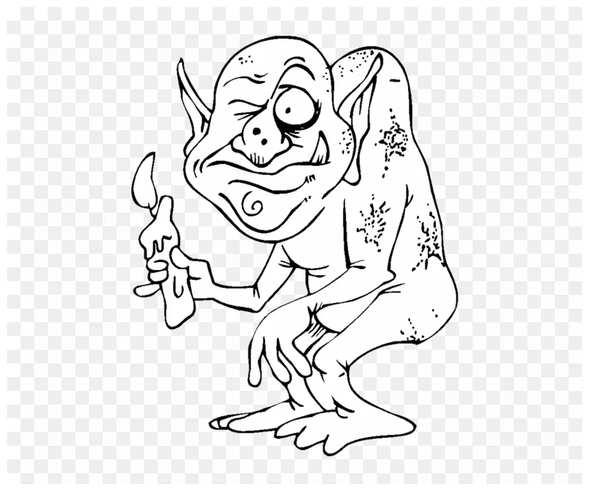 Download Goblin Coloring Page - Kid Coloring Pages Goblin Halloween