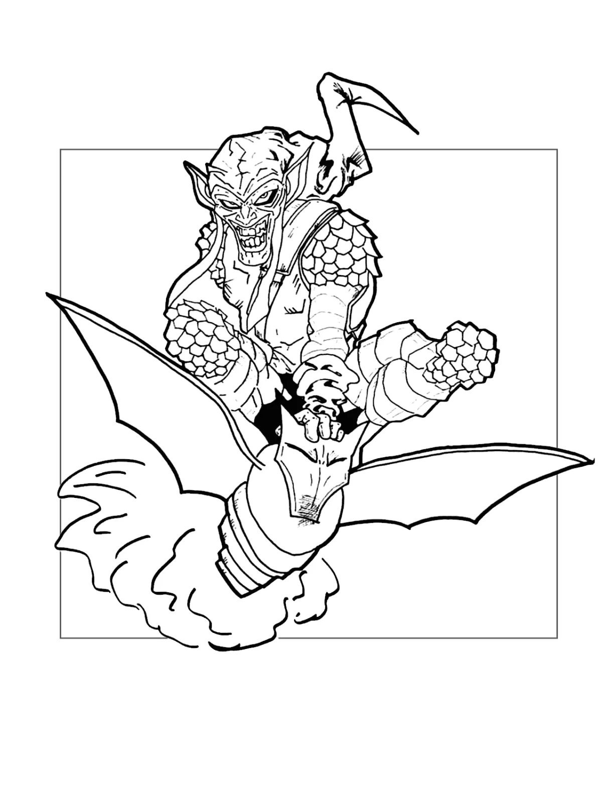 Green Goblin Coloring Pages – Printable Coloring Pages. FREE