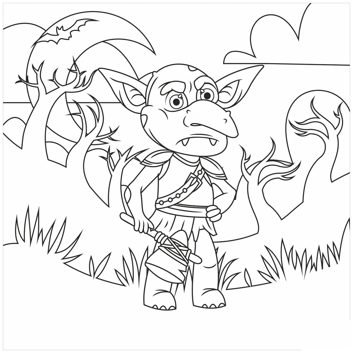 Goblin coloring page colouringpages