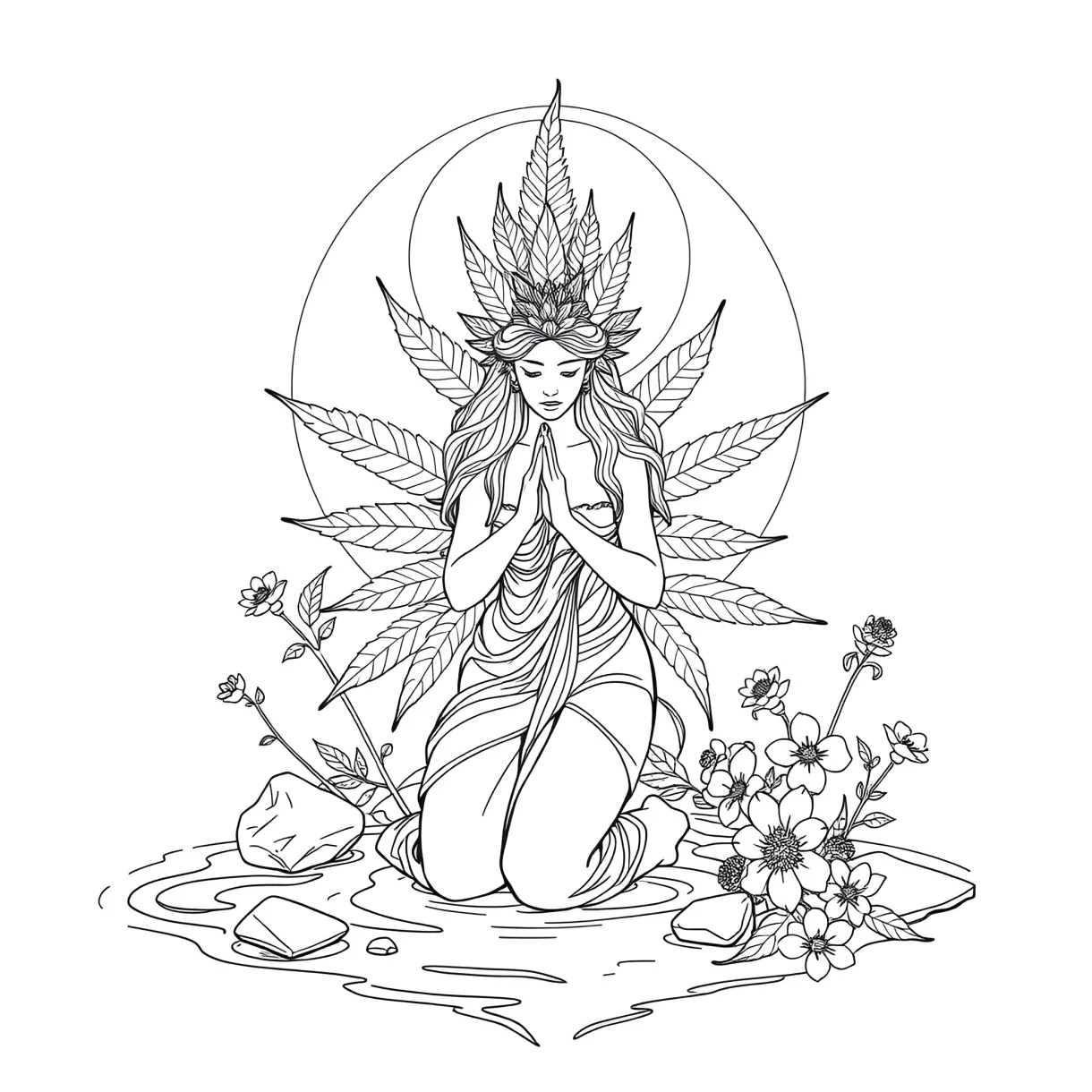 Best goddess coloring pages free printable pdf