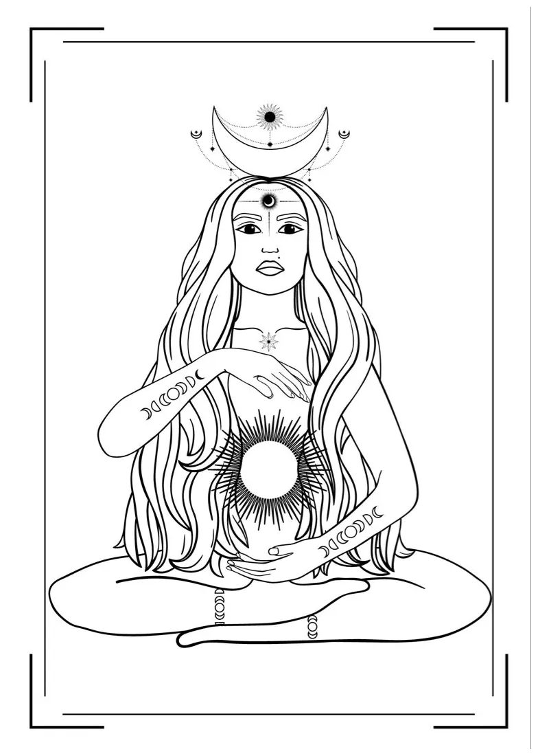 Goddess coloring page artofit