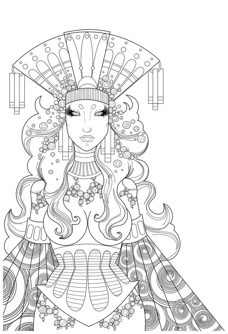 Goddess coloring book coloring pages