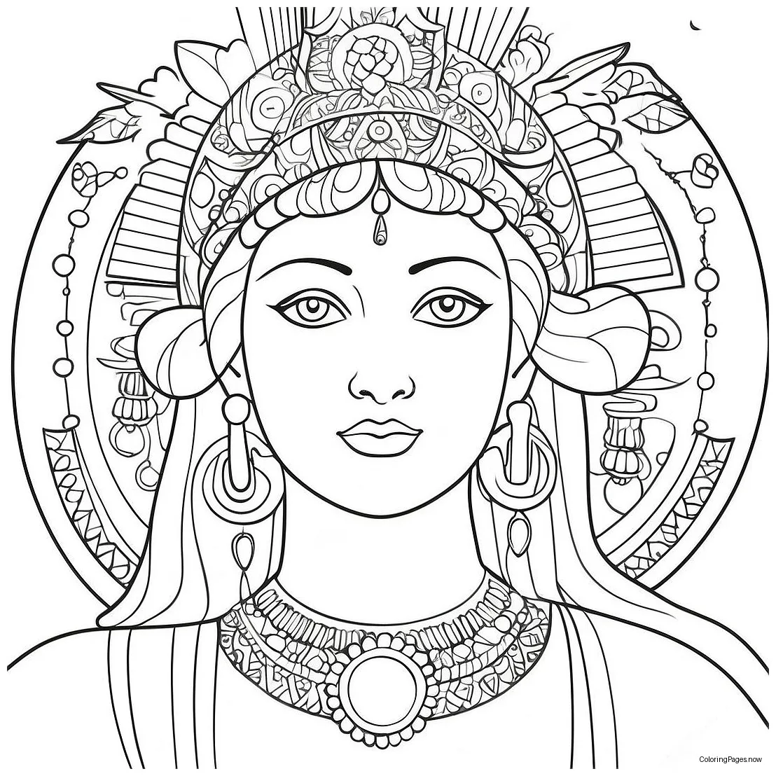 Goddess coloring page 9526-7776 printable coloring page