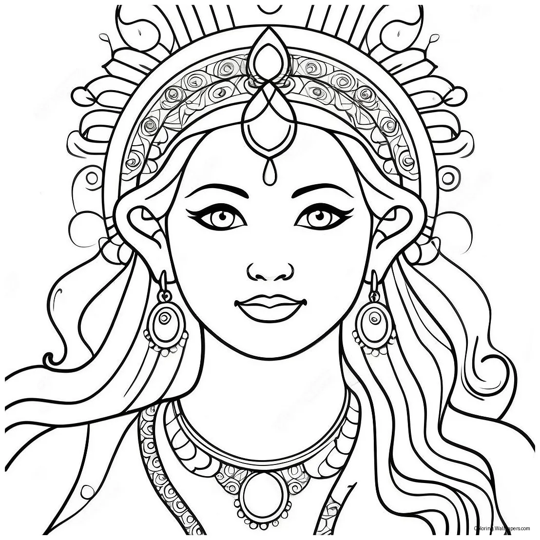 Goddess coloring page 9530-7664