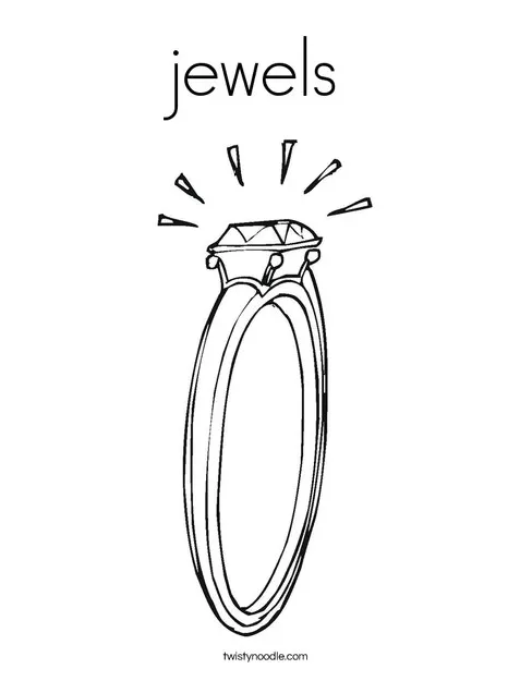 Jewels coloring page twisty noodle printable coloring page