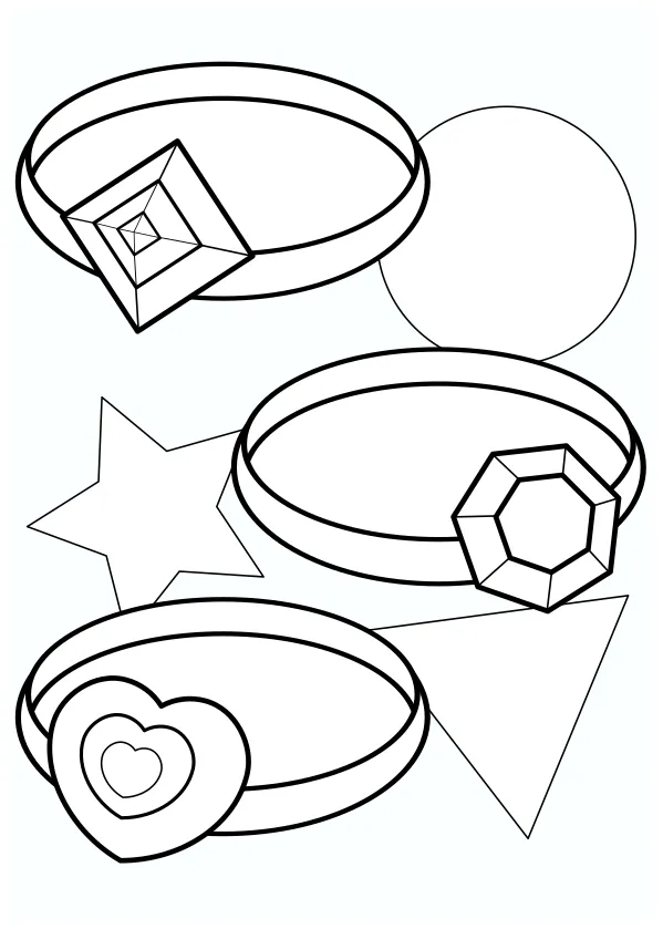 Jewels coloring pages