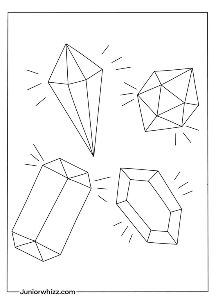 Jewels coloring pages and book 14 printable pdfs printable coloring page