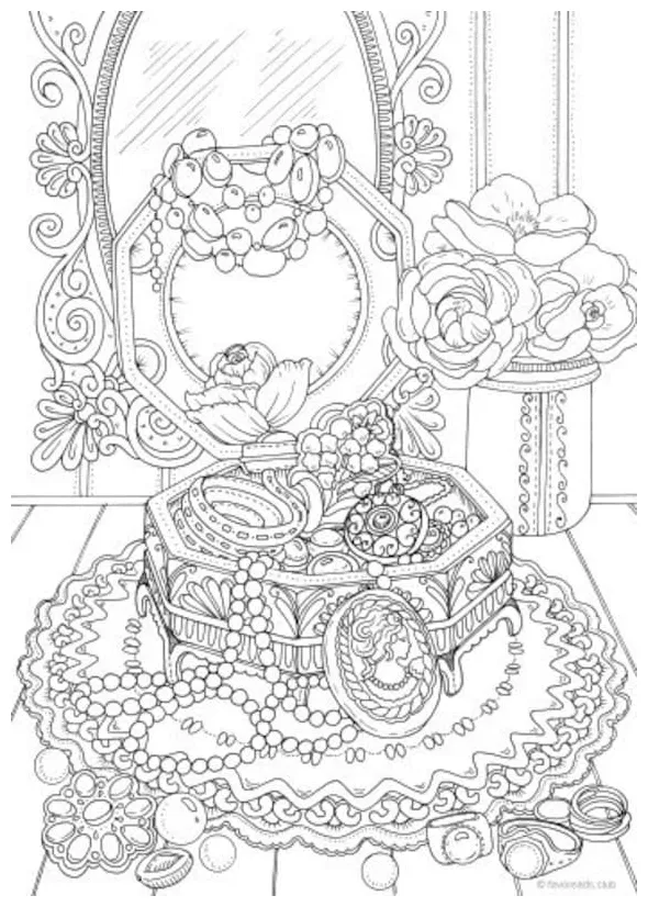 Jewels coloring pages