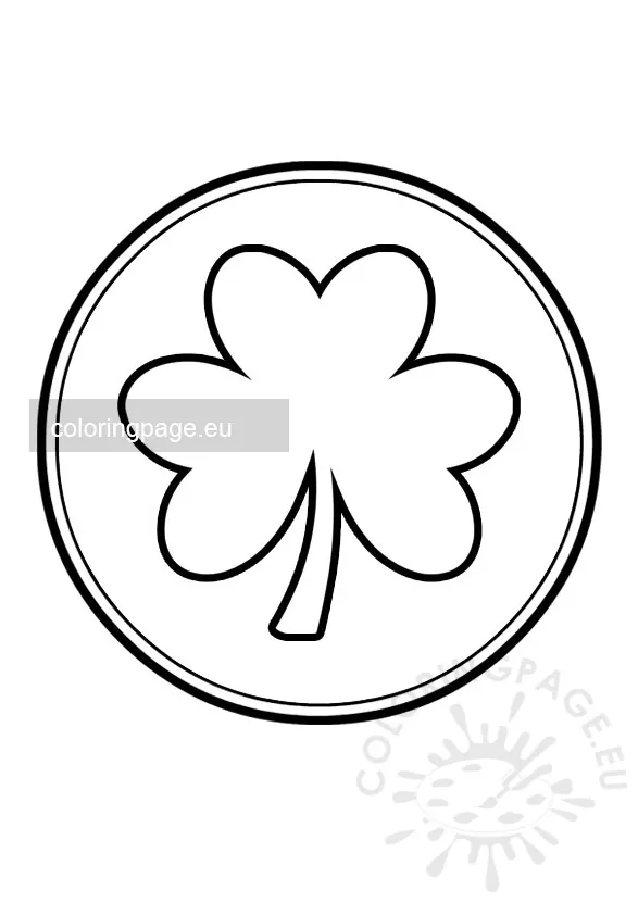 Gold coin coloring page